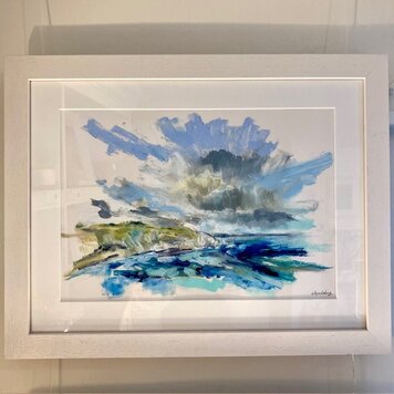Eleanor Spalding 'Winter Winds' Oil Pastel Framed Original