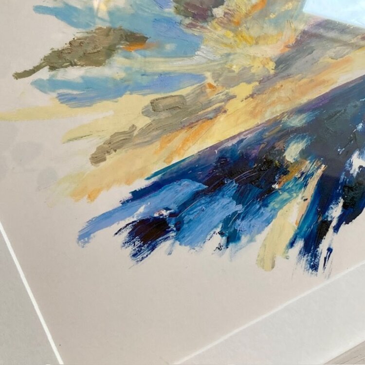 Eleanor Spalding 'III Sunrise' Oil Pastel Framed Original