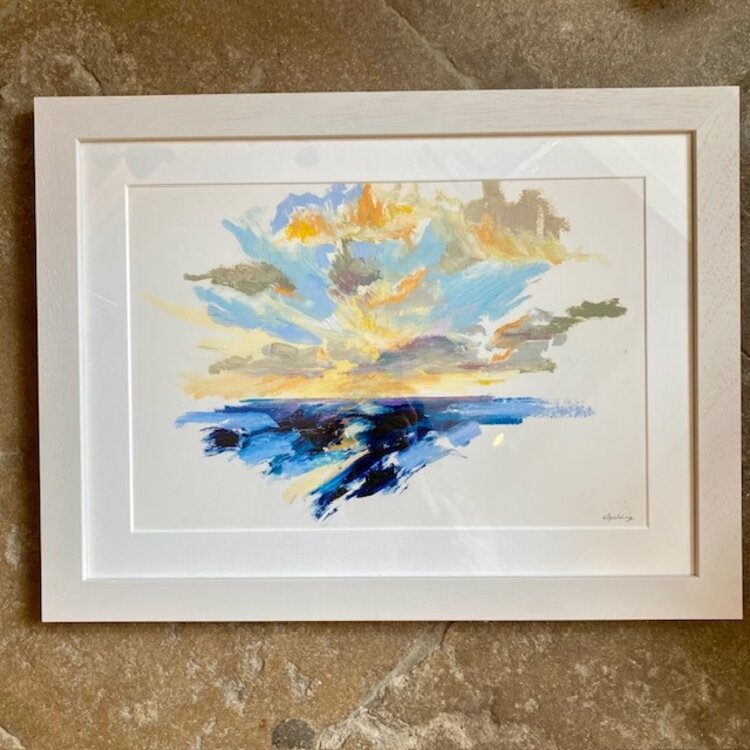 Eleanor Spalding 'III Sunrise' Oil Pastel Framed Original