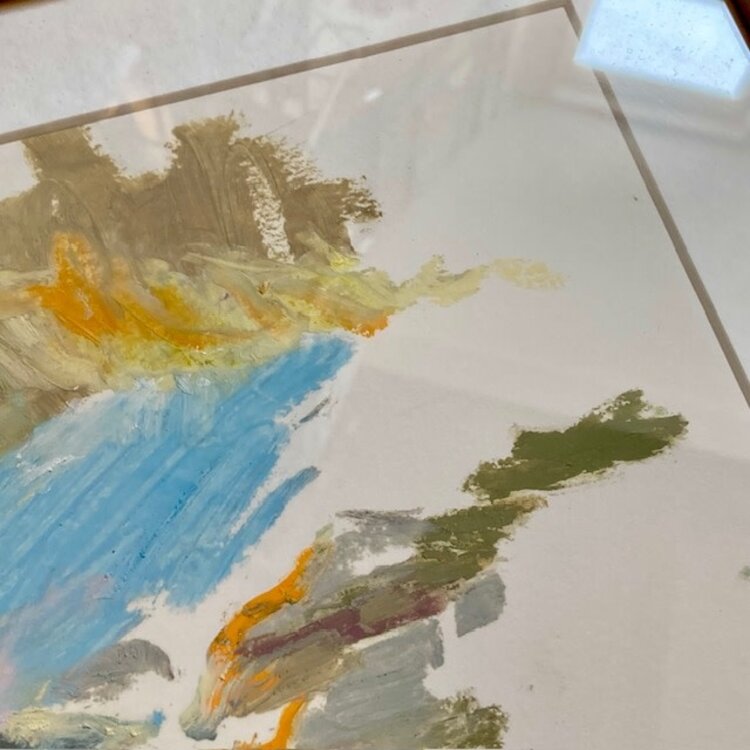 Eleanor Spalding 'III Sunrise' Oil Pastel Framed Original