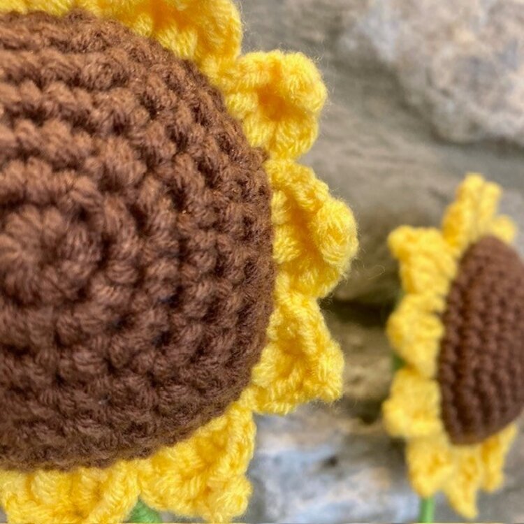 Heaven Sends Knitted Sunflower Stem