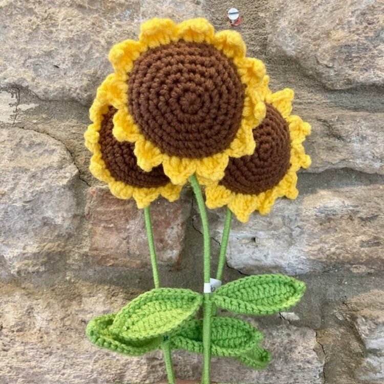 Heaven Sends Knitted Sunflower Stem