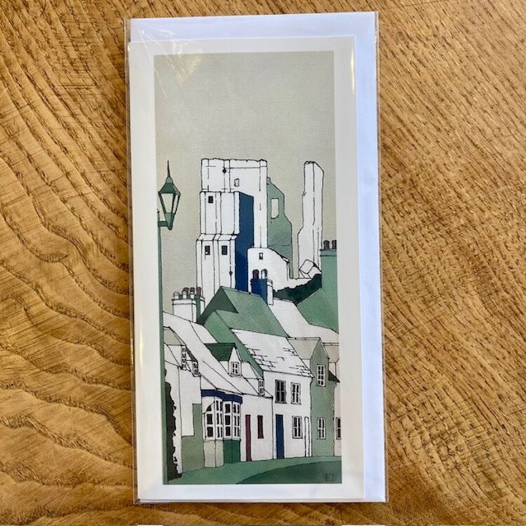 Ed Marriott Corfe Castle West Street Art Card-