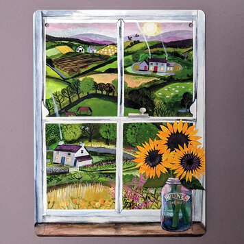 Driftwood Designs Small Tin Sign - August