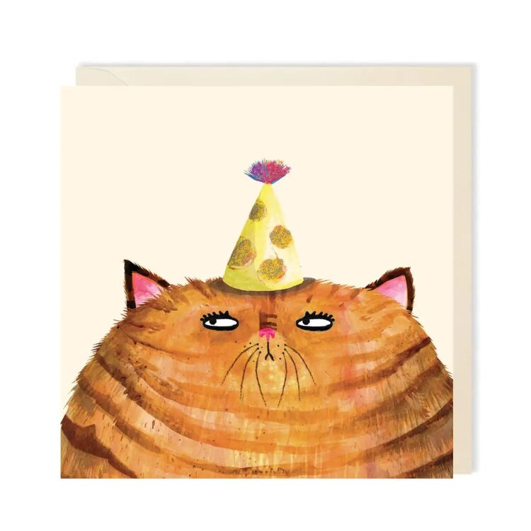 Charley Rabbit Grumpy Cat Birthday Card