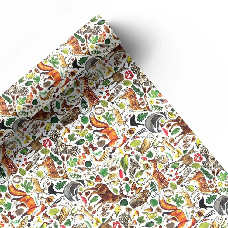 Alexia Claire Woodland Animals Of Britain Gift Wrap