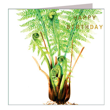 Kali Stileman 'Happy Birthday' Fern Gold Foil Card