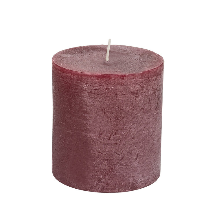 Grand Illusions Plum Rustic Pillar Candle