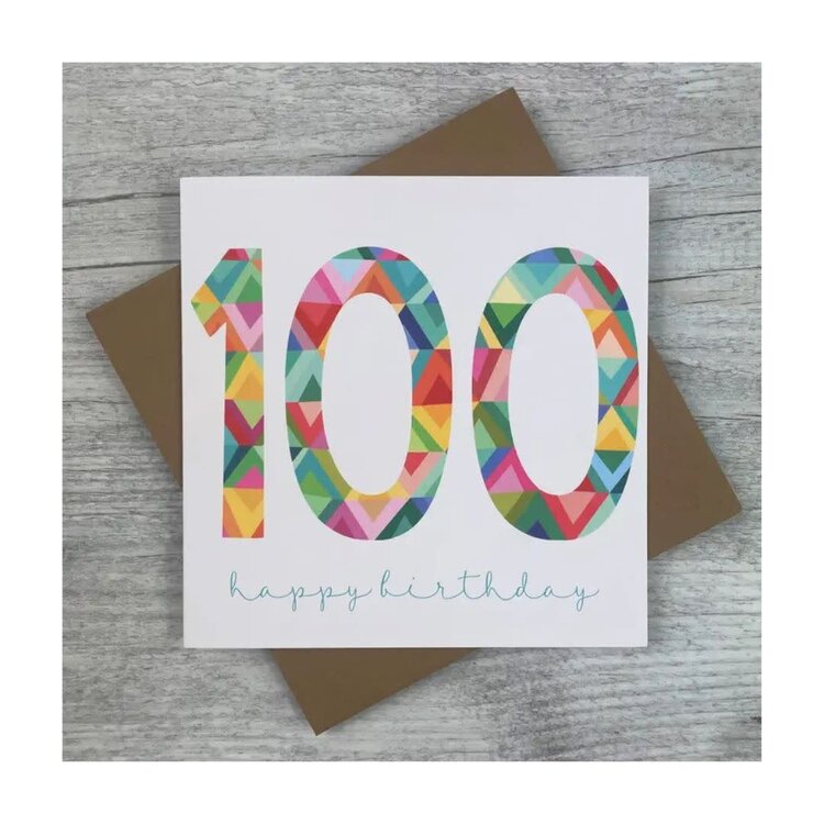 Joanne De Pace Colourful Age Birthday Card - Various