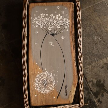 Emma Jane Medium Grey Painted Rustic Wood - M287