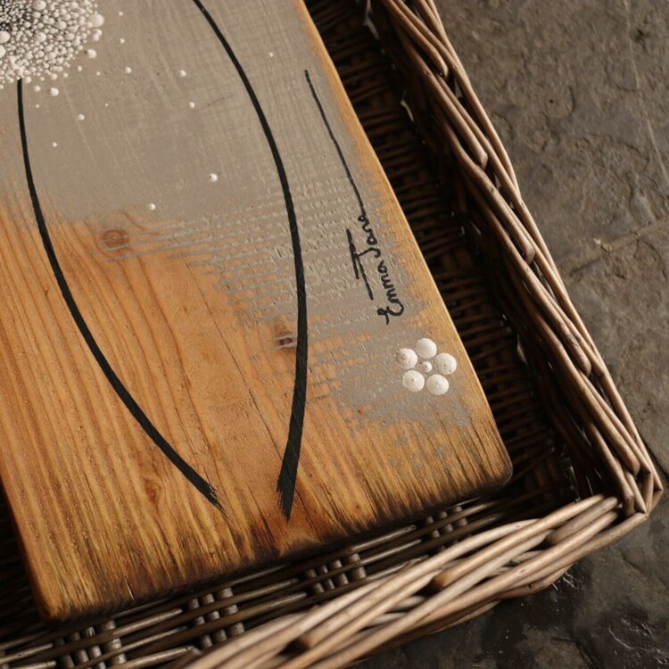 Emma Jane Medium Grey Painted Rustic Wood - M285