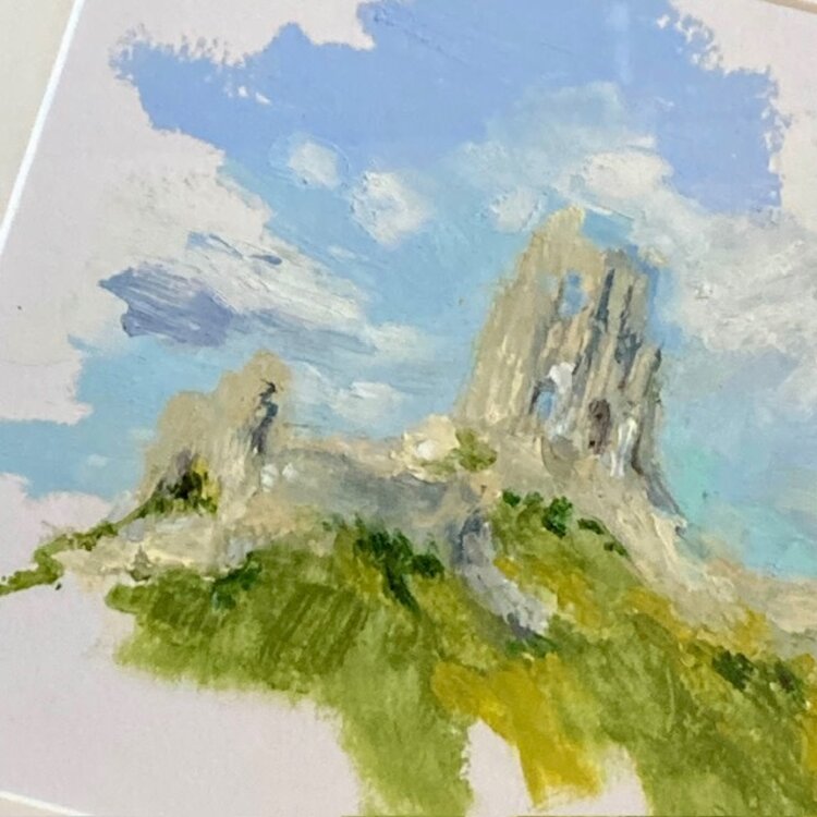 Eleanor Spalding 'Corfe Sketch' Framed Original
