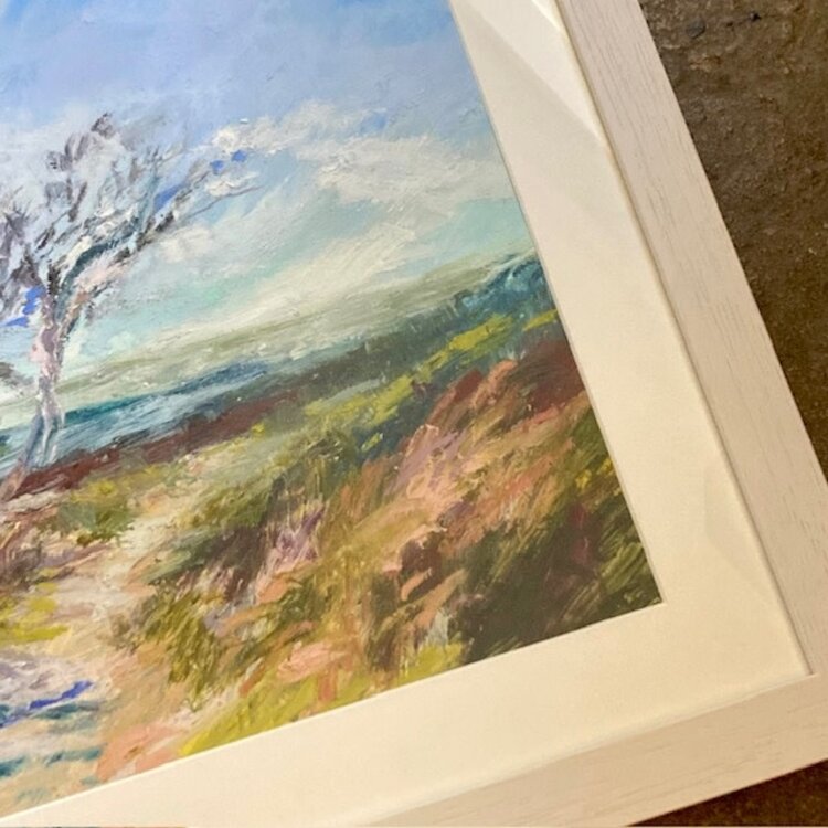 Eleanor Spalding 'Studland Dunes Tree' Oilstick & Oilpastel Framed Original