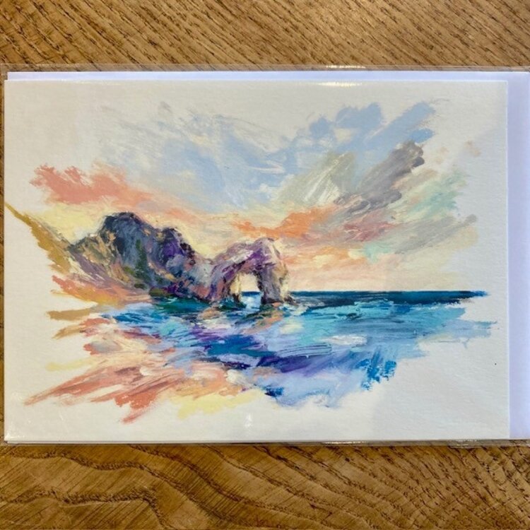 Eleanor Spalding 'Sunset On Durdle Door' Art Card