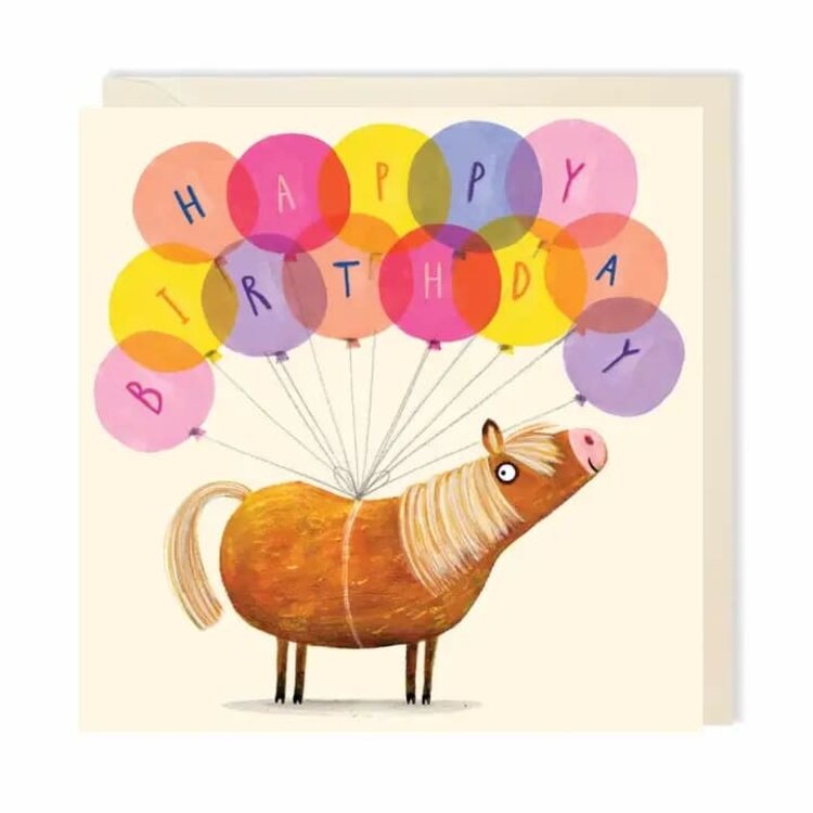 Charley Rabbit 'Happy Birthday' Horse Card