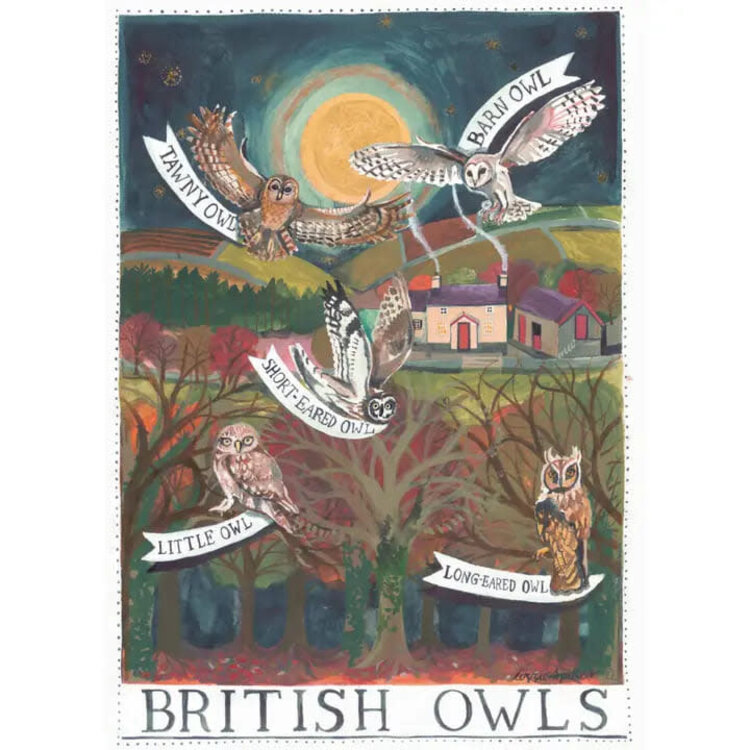 Driftwood Designs British Owls Card
