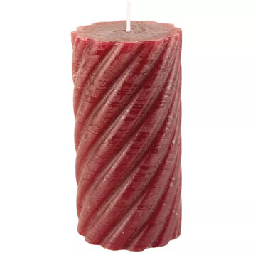 Grand Illusions Medium Rustic Twisted Plum Pillar Candle