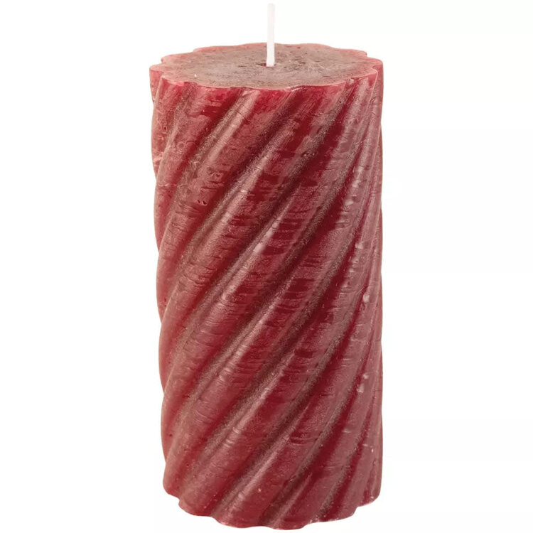 Grand Illusions Medium Rustic Twisted Plum Pillar Candle