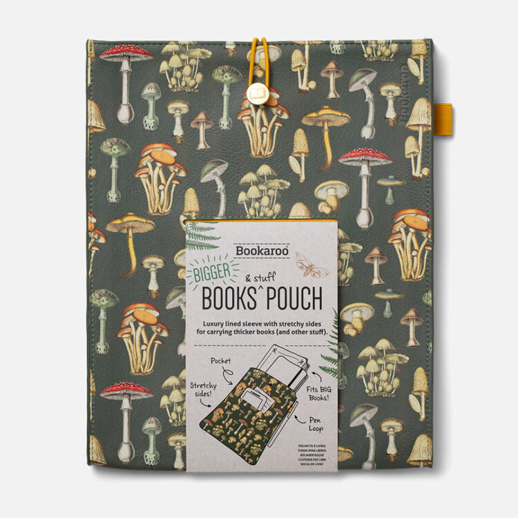 If Bookaroo Books & Stuff Pouch- Botanical Mushroom