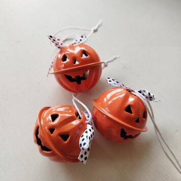 Heaven Sends Orange Pumpkin Hanging Bell Decoration