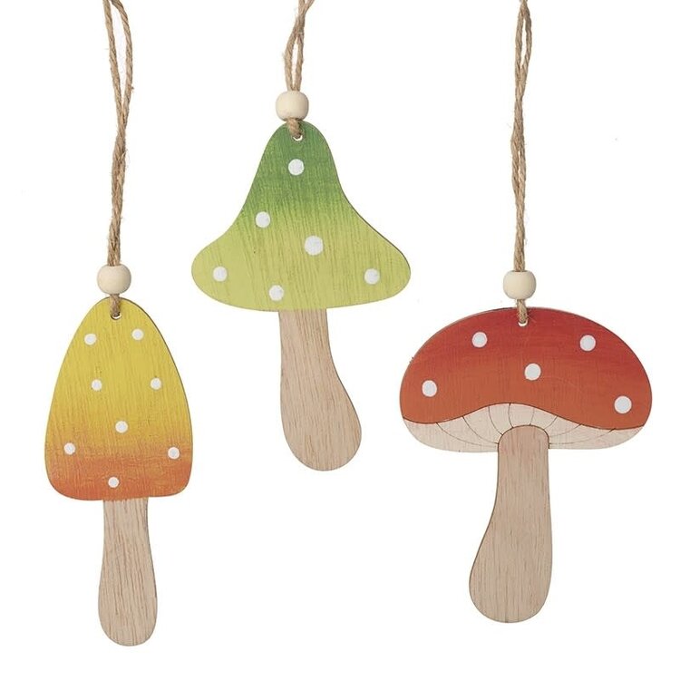 Heaven Sends Assorted Hanging Wooden Toadstools