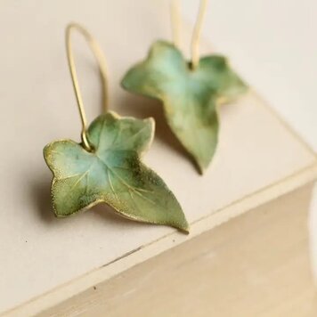 Silk Purse, Sow's Ear Ivy Leaf Dangle Earring