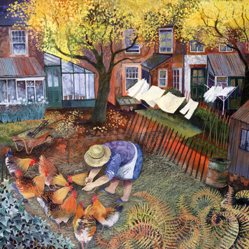 Dry Red Press 'Town Hens' Art Card