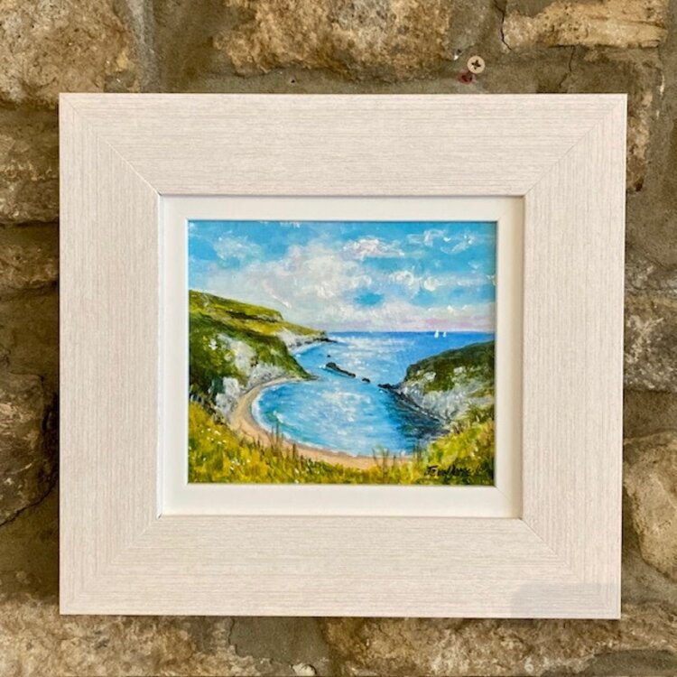 John Dimech 'Man O' War Cove’ Framed Original Acrylic Artwork