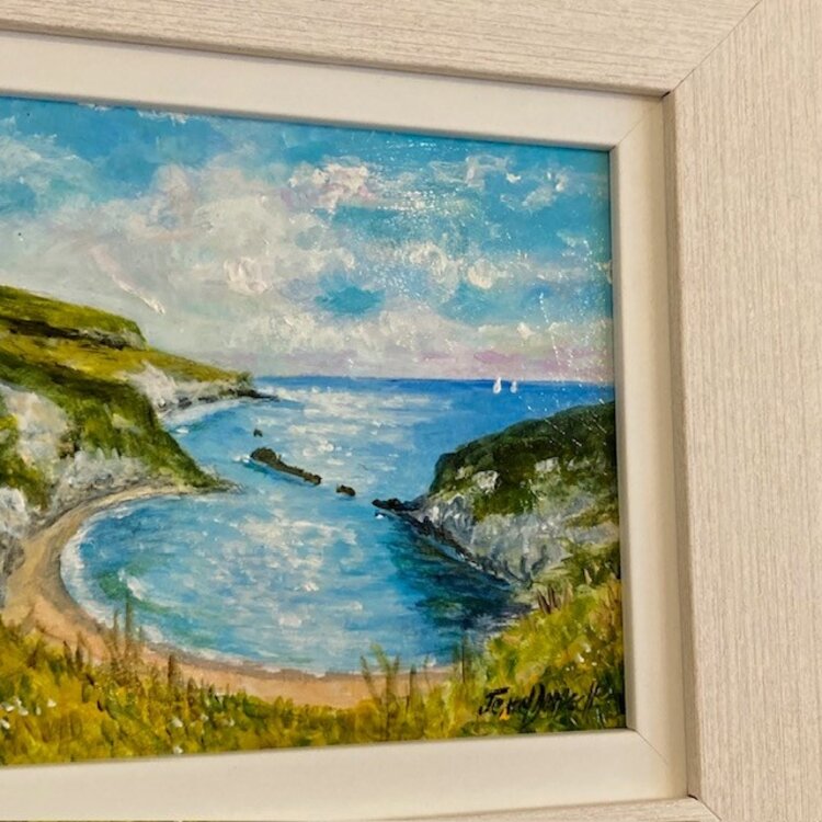 John Dimech 'Man O' War Cove’ Framed Original Acrylic Artwork