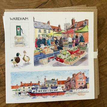 Lisa Layton Wareham Town Watercolour Card