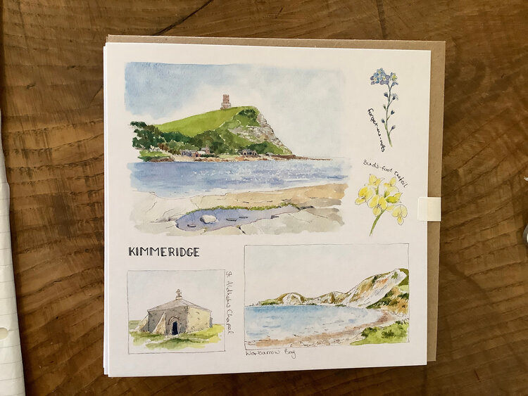 Lisa Layton Kimmeridge Bay Watercolour Card