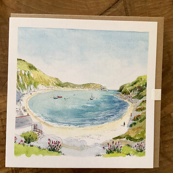 Lisa Layton Lulworth Cove Watercolour Card