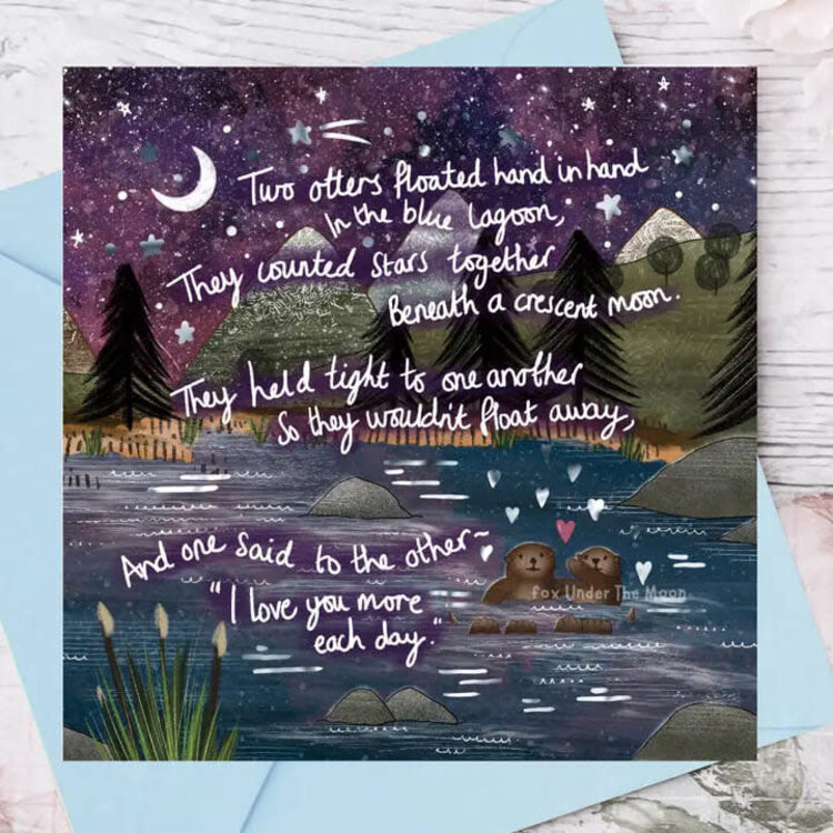 Fox Under The Moon 'Hand In Hand' Card