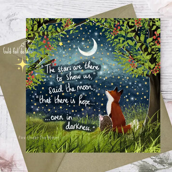 Fox Under The Moon 'There Is Hope' Fox Card
