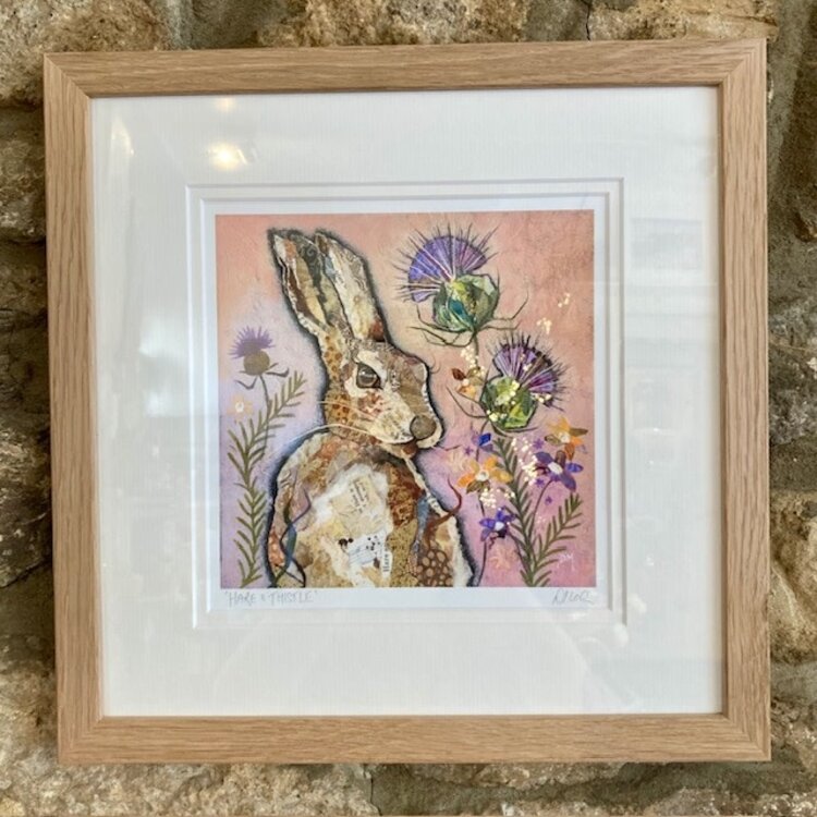 Dawn Maciocia 'Hare & Thistle' Framed Print