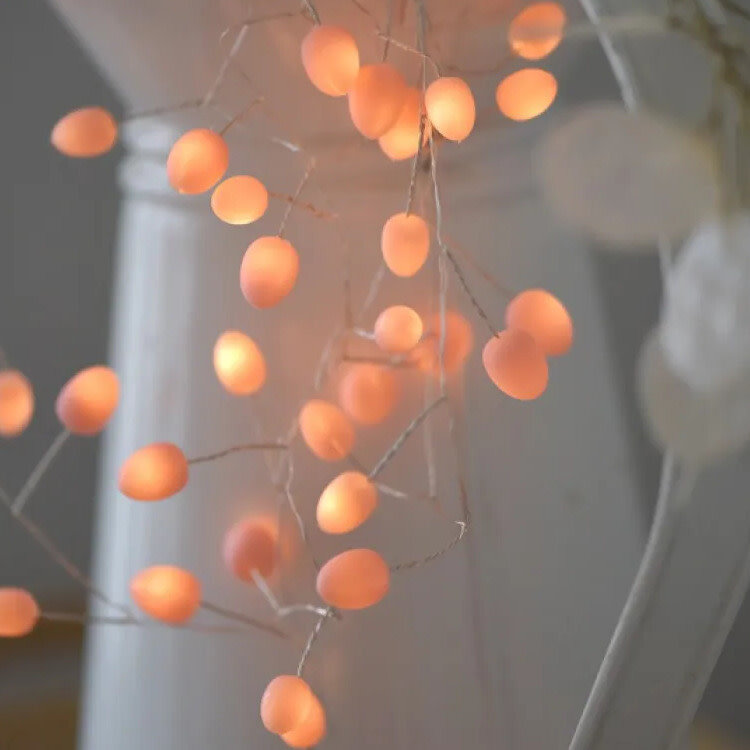 Lightstyle London Peach Teardrop Light Garland