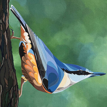 Green Pebble 'Nuthatch' Card