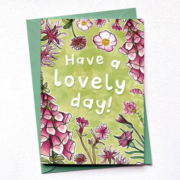 Alexia Claire 'Have A Lovely Day' Pink Flowers Card