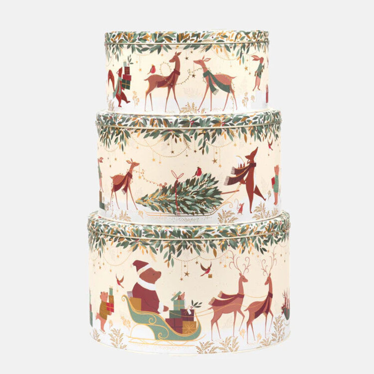 Sara Miller Woodland Tales Christmas Cake Tin