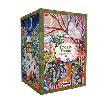Gibsons Games 'Frosty Fauna' Set of 3 Christmas Jigsaws
