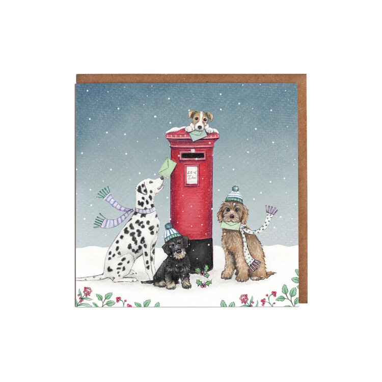 Lottie Murphy Dogs & Postbox Christmas Card
