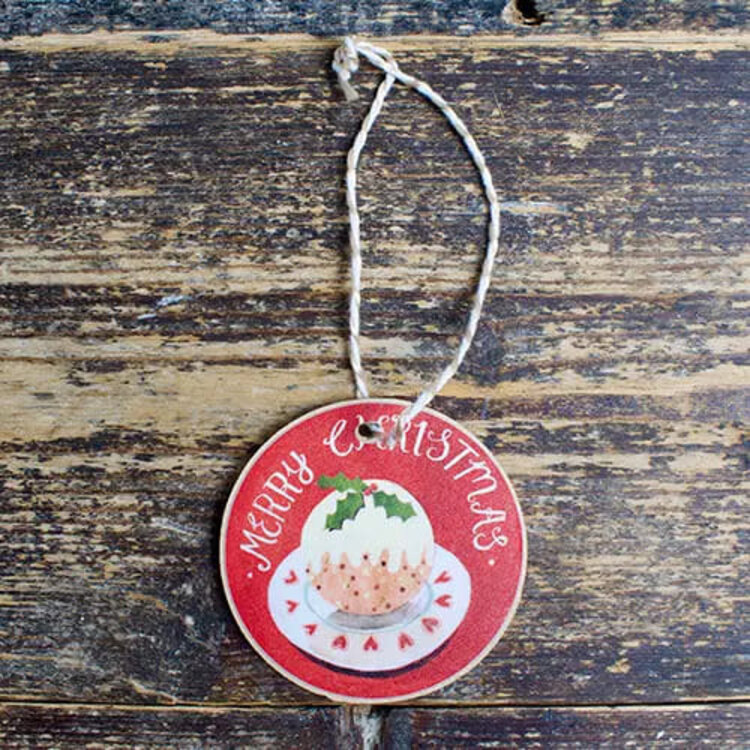 Driftwood Designs Hanging Christmas Decoration- Pudding