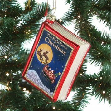 Heaven Sends Hanging Glass Book Christmas Decoration
