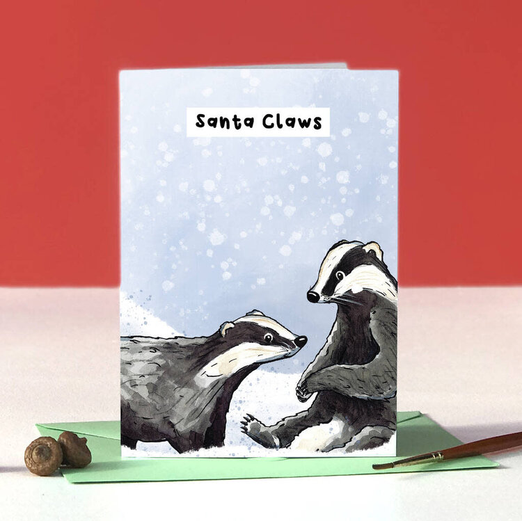 Alexia Claire Santa Claws Christmas Card
