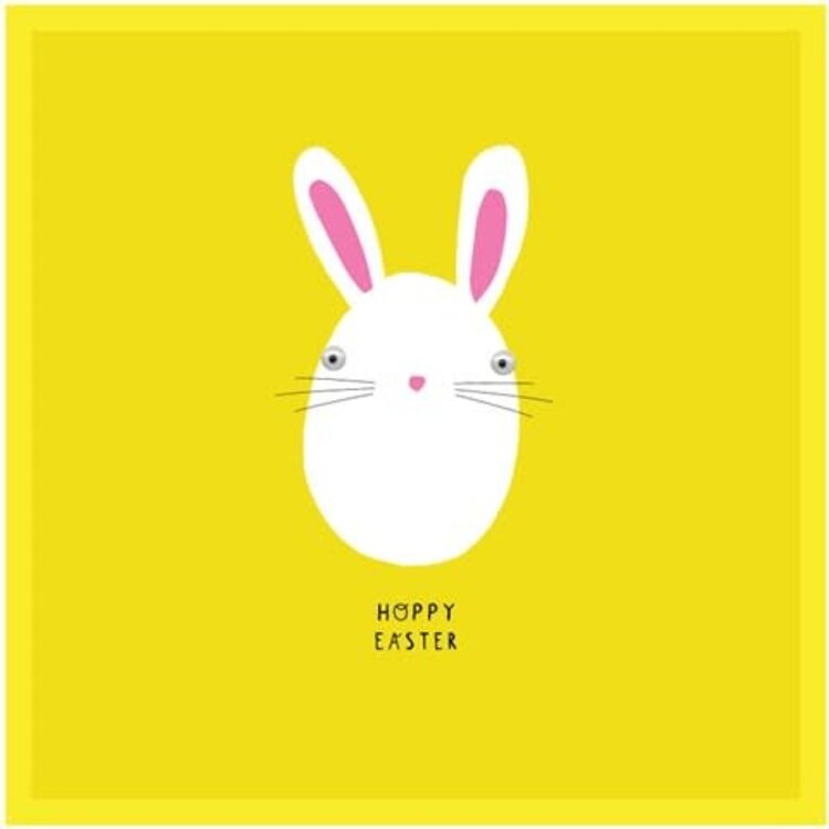 Googly 'Hoppy Easter' Bunny Rabbit Card