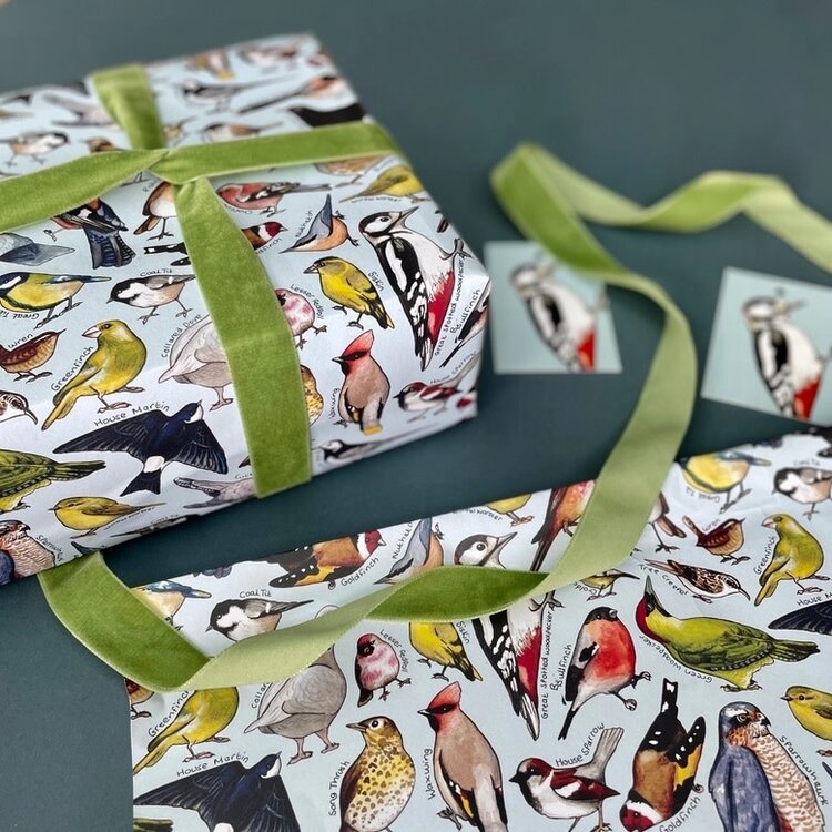 Alexia Claire Garden Birds of Britain Gift Wrap