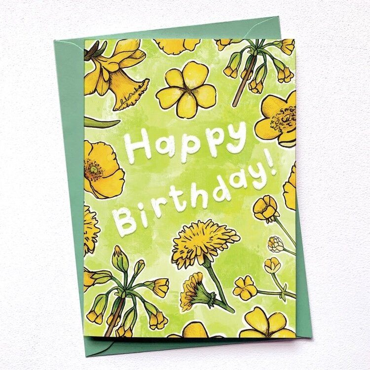Alexia Claire 'Happy Birthday' Spring Flowers Card