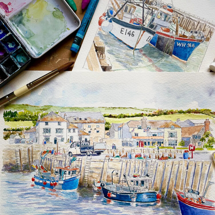 Lisa Layton Sketches of the Dorset Coast Paperback Book