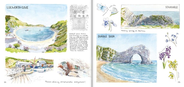 Lisa Layton Sketches of the Dorset Coast Paperback Book