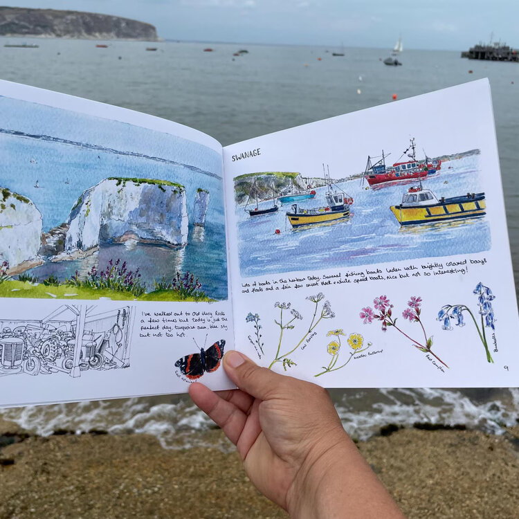 Lisa Layton Sketches of the Dorset Coast Paperback Book
